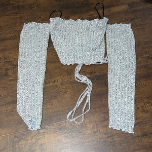 Shein off the shoulder gray size M